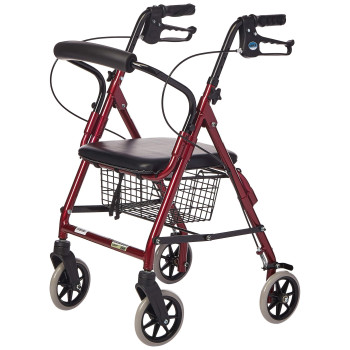 Lumex Walkabout Junior Rollator with Seat, Small & Narrow Walker for Short Pediatrics, Kids & Adults