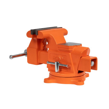 Pony Jorgensen 29060 6-Inch Heavy-Duty Workshop Bench Vise with Swivel Base, Orange