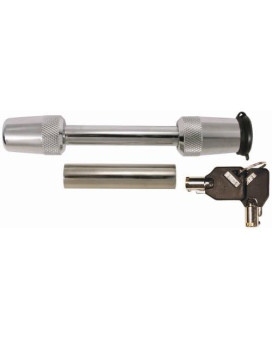 Trimax Universal Stainless Steel Receiver Lock - Fits 1/2 & 5/8 With Sleeve Sxts32, Clam Packaging