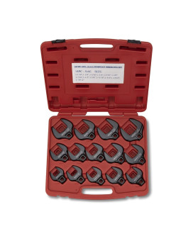 Neiko 03325A 1/2-Inch Drive Jumbo Crowfoot Wrench Set, SAE,Chrome Molly, 1-1/16 Inch - 2 Inch, 14-Piece