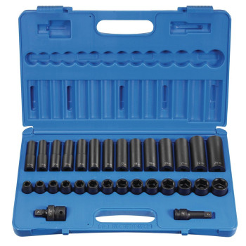 Grey Pneumatic (1430MRD 1/2" Drive 30-Piece Standard/Deep Metric Socket Set