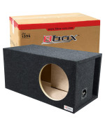 Bbox Single Vented 12 Inch Subwoofer Enclosure - SPL-Tuned Single Car Subwoofer Boxes & Enclosures - Premium Subwoofer Box Improves Audio Quality, Sound & Bass - Nickel Finish Terminals