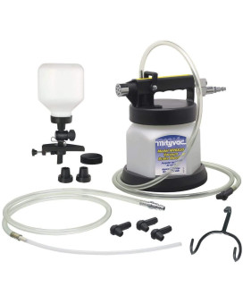 Mityvac MV6835 Premium Pneumatic Air Operated Brake and Clutch Bleeding Kit, Variable Control Thumb Throttle, Quick Connect Coupler, 1.9 Quart Reservoir