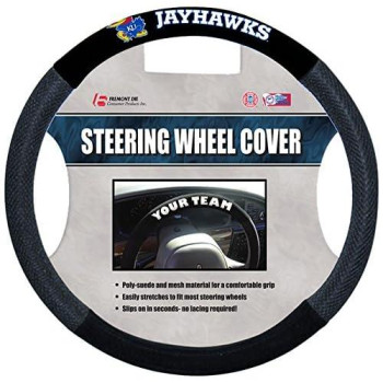 Ncaa Kansas Jayhawks Poly-Suede Steering Wheel Cover