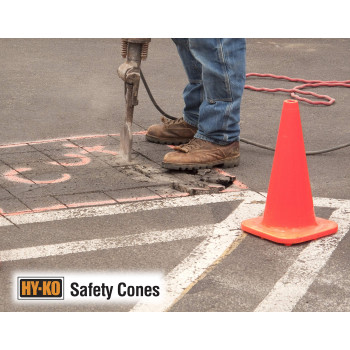 Hy-Ko Products SC-18 Safety Cone Vinyl, 18", Orange