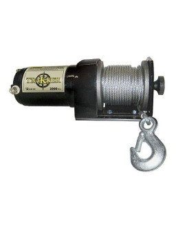 KEEPER Electric Winch, 2,000 lb. Single Line Pull, 12V DC, Black