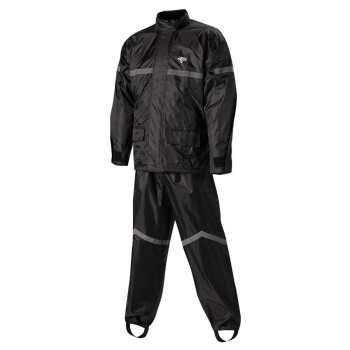 Nelson Rigg Stormrider Rain Suit 100 Waterproof, Pants And Jacket Included With Reflective Striping (Black, X-Large)