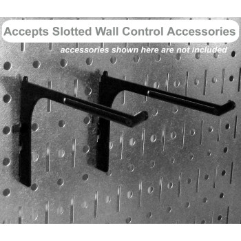 Wall Control 30-P-3232B Black Metal Pegboard Pack - (2) 32" Tall x 16" Wide Black Pegboards