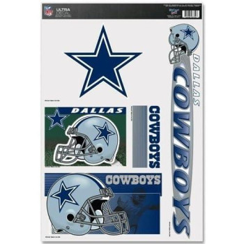 Wincraft Nfl Dallas Cowboys Ultra Decal Sheet, 11X17, Team Color