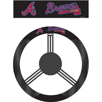 Mlb Atlanta Braves Poly-Suede Steering Wheel Cover