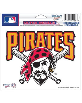 Pittsburgh Pirates Official Mlb 4.5 Inch X 6 Inch Car Window Cling Decal