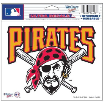 Pittsburgh Pirates Official Mlb 4.5 Inch X 6 Inch Car Window Cling Decal