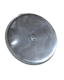 Vestil DC-245-H Open Head Galvanized Drum Cover with Handle, Silver