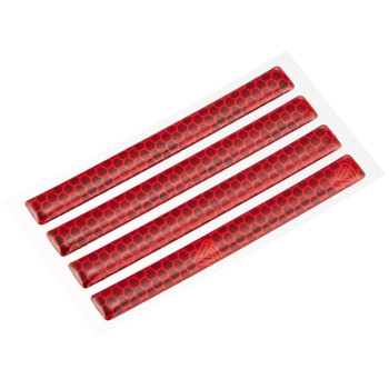 Amon Reflective Protector (Red) With Adhesive, Width 10 Mm ? Length 95 Mm ? Thickness 2 Mm (Set Of 4) V756