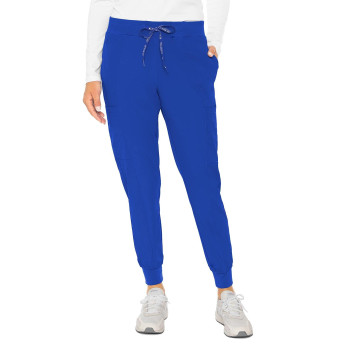 Med Couture Womens Peaches Collection Seamed Jogger Scrub Pant, Royal, X-Large Petite