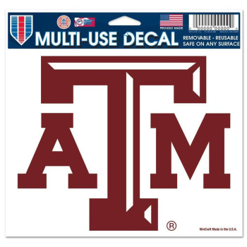 Wincraft Ncaa Texas A&M University 21792091 Multi-Use Colored Decal, 5 X 6