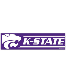 Ncaa Kansas State Wildcats Decal3X12 Bumper Strip Decal Team Colors One Size