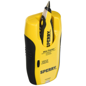 Sperry Instruments ET64220 Wire Tracker Wire Tracer, Audio / Video Installers Must-Have, for Coax, CAT 5, Speaker & Phone, Adapter plugs: RJ-45, RJ-11, Coax & More , Yellow