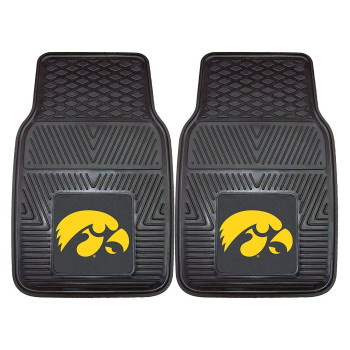 Heavy Duty Vinyl Car Mats - Set Of 2 - University Of Iowa