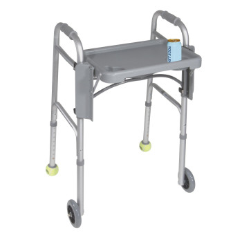 Drive Medical 10125 Walker Tray with Cup Holders, Gray