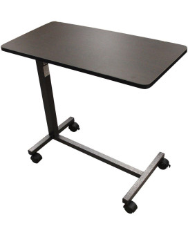 Drive Medical 13067 Non Tilt Top Overbed Table, Silver Vein