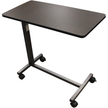 Drive Medical 13067 Non Tilt Top Overbed Table, Silver Vein