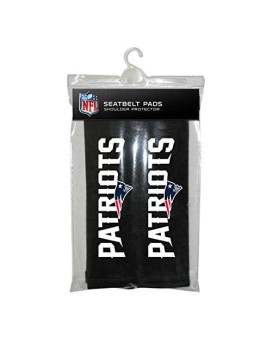 Fremont Die Nfl New England Patriots Seat Belt Pads, 10 X 2.5 (Pack Of 2), 10 X 2.5 (Pack Of 2), Black/Team Colors