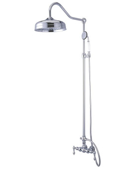 Kingston Brass CCK6171 Vintage Shower Combination, Polished Chrome