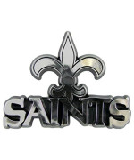 Team Promark Nfl New Orleans Saints Chrome Automobile Emblem, 4 X 3