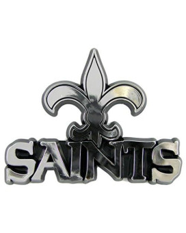 Team Promark Nfl New Orleans Saints Chrome Automobile Emblem, 4 X 3