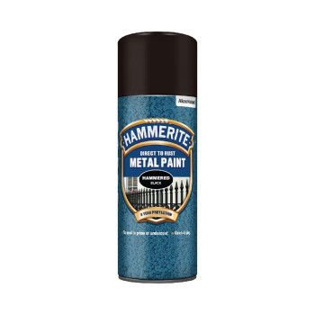 Hammerite 5084781 Metal Paint: Hammered Black 400Ml (Aerosol)