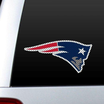 Fremont Die Nfl New England Patriots Window Film, Large: 12, Team Colors