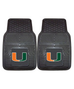 Fan Mats University Of Miami 2-Pc Vinyl Car Mat Set17X27