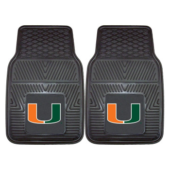 Fan Mats University Of Miami 2-Pc Vinyl Car Mat Set17X27