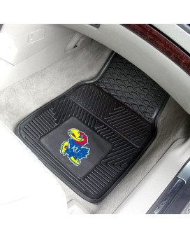 University Of Kansas 2-Pc Vinyl Car Mat Set17X27