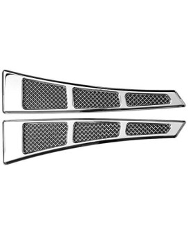 Trex Grilles 54007 Upper Class Small Mesh Aluminum Chrome Finish Side Vent Tape For Chevrolet Silverado 1500