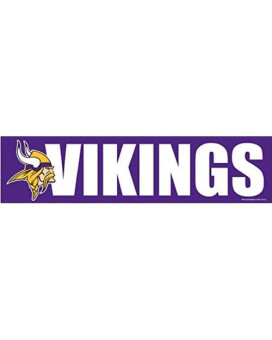 Wincraft Nfl Minnesota Vikings Decal Bumper Sticker, Team Color, One Size