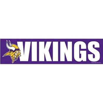 Wincraft Nfl Minnesota Vikings Decal Bumper Sticker, Team Color, One Size