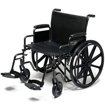 Everest & Jennings Traveler HD Bariatric Wheelchair, 500 lb. Weight Capacity, 22" Wide Seat