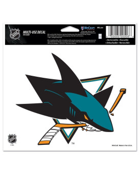 Wincraft Nhl San Jose Sharks Multi-Use Colored Decal 5 X 6