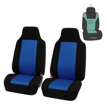 Fh Group Automotive Car Seat Covers High Back Classic Cloth Car Seat Covers Front Seats Only Blue Seat Cover Front Set Universal Fit Interior Accessories Cars Trucks Suv Car Interior Accessories