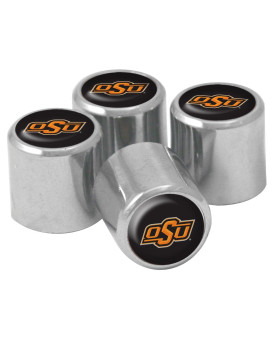 Ncaa Oklahoma State Cowboys Metal Tire Valve Stem Caps 4-Pack