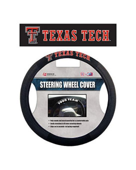 Fremont Die Ncaa Texas Tech Red Raiders Poly-Suede Steering Wheel Cover, Team Colors, One Size