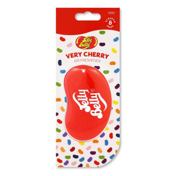 Jelly Belly 15210 Car Air Freshener - Very Cherry 3D Hanging Freshener, Scent Lasts Up To 30 Days, Car, Home Or Office, Genuine Fresheners For Women, Men And Kids, Small