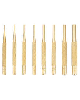 Starrett SB565Z Brass Drive Pin Punches Set, 8 Pieces