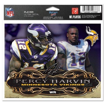 Wincraft Percy Harvin Minnesota Vikings Official Nfl 4.5X6 Car Window Cling Decal