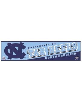 Wincraft Ncaa North Carolina Tar Heels 3X12 Bumper Strip Decal One Size Team Color