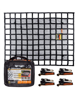 GLADIATOR CARGO NETS - Heavy Duty Cargo Net - Truck Accessory - Cargo Carrier - Truck Organizer - Medium (MGN-100) 6.75' x 8' ft.