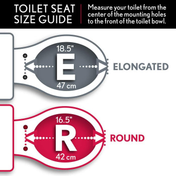 Mayfair 13EC 047 Toilet Seat, 1 Pack Round, Black