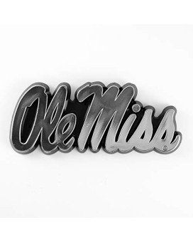 Team Promark Ncaa Ole Miss Rebels Chrome Automobile Emblem, 4 X 3 (60358)